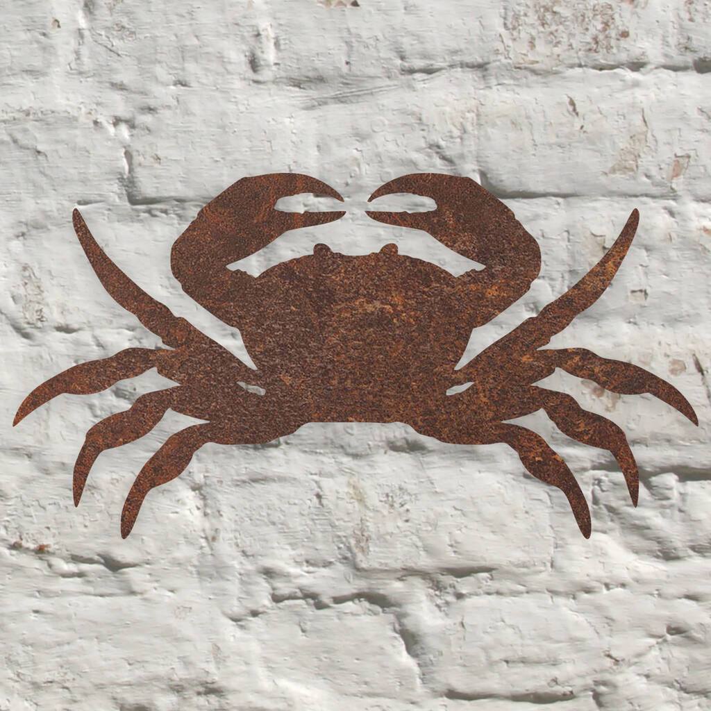 Metal Crab Sculpture Wall Art