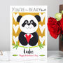 Personalised Panda Valentine's Card, thumbnail 1 of 7