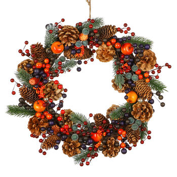 Personalised Winter Forest Fruits Christmas Wreath, 2 of 5