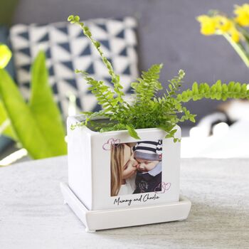 Personalised Photo Mini Cube Plant Pot For Mum, 8 of 8