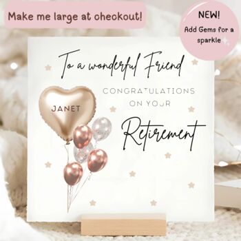 Retirement Personalised Luxury Textured Card Customisable, 2 of 7