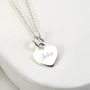 Sterling Silver Engravable Heart Necklace, thumbnail 1 of 5