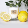 Uplifting Lemon And Geranium Scented Candle, thumbnail 1 of 3