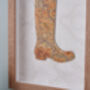 Personalised Map Welly Boot Gardeners Print Gift, thumbnail 2 of 4