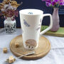 Hedgehog And Bluebell Bone China Latte Mug, thumbnail 9 of 10