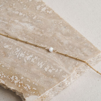October Birthstone Opal Gold Bracelet, 3 of 5