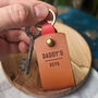 Personalised Photo Leather Keyring For Dad, thumbnail 2 of 4