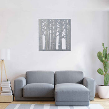 Wooden Forest Trees Art: Modern Decor For Home, 6 of 12