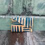 Personalised Blue Stripe Leather Wallet, thumbnail 1 of 7