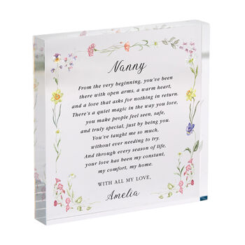 Personalised Nanny Poem Gift Acrylic Plaque, 2 of 6