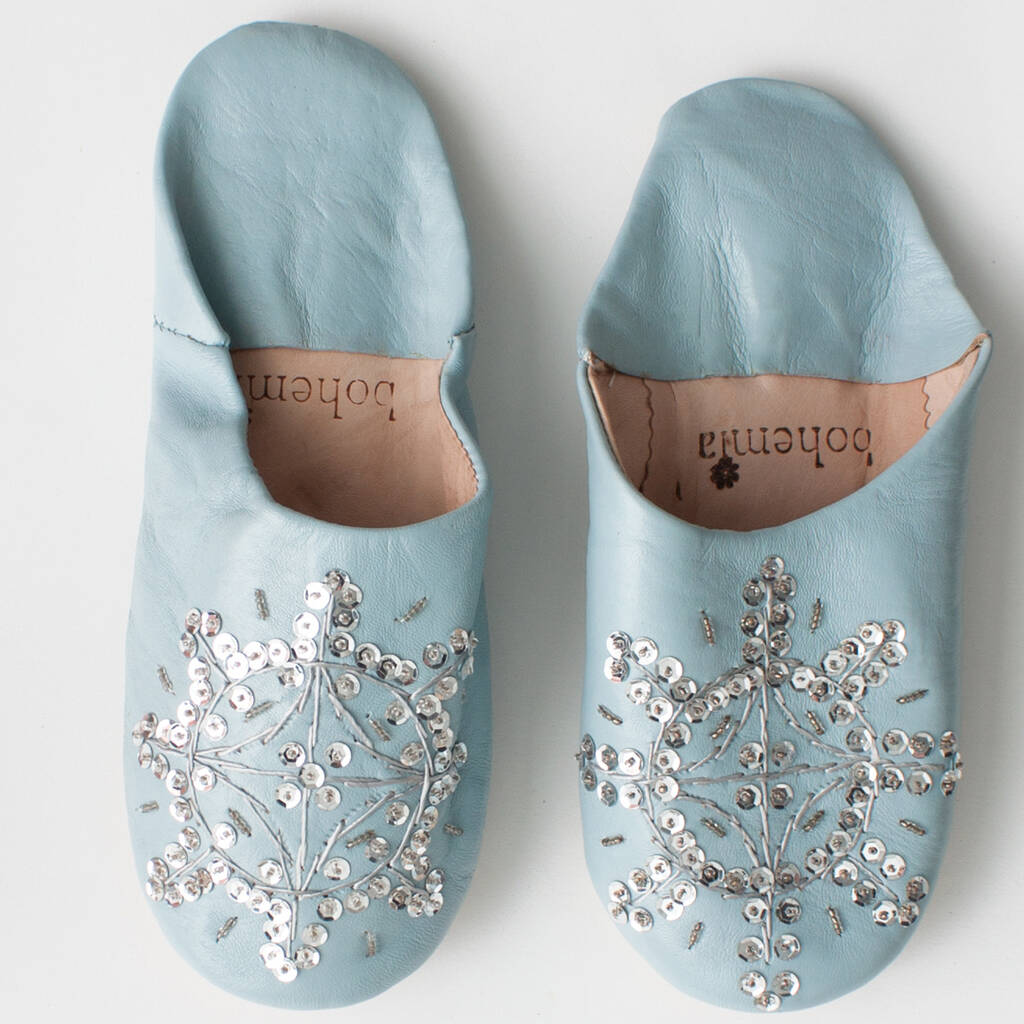 Leather Sequin Babouche Slippers | New Colours Added By Bohemia ...