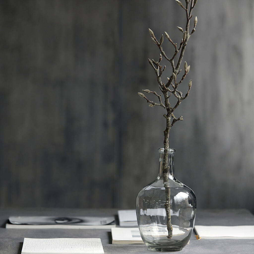 Clear Glass Vase With Narrow Neck By attic.room