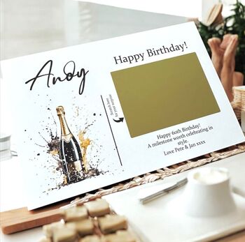 Personalised Birthday Scratch Gift Card And Envelope, 9 of 12