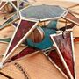 Hanging Moroccan Star Tea Light Candle Holder In Blue, thumbnail 8 of 9