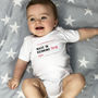 Personalised New Baby Baby Grow, thumbnail 1 of 3