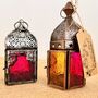 Pink And Yellow Moroccan Style Lantern Handmade, thumbnail 2 of 6