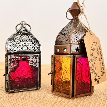 Pink And Yellow Moroccan Style Lantern Handmade, 2 of 6