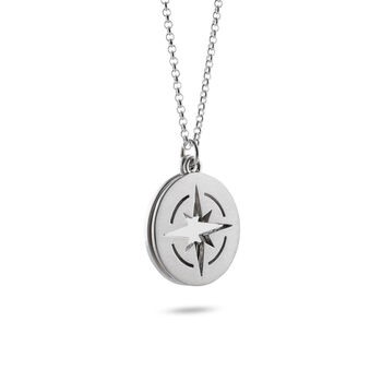 Compass Silhouette Pendant Necklace, 4 of 5