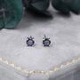 Mystic Black Cz Stud Earrings, thumbnail 5 of 10