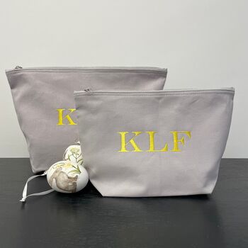 Personalised Cotton Wash Bag, 2 of 7