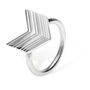 Sterling Silver Art Deco Arrow Ring – Rhodium Plated – Geometric Designer Jewellery – Modern Vintage Style, thumbnail 1 of 11