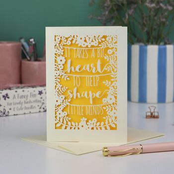 Papercut Teacher 'Big Heart' Card, 7 of 7