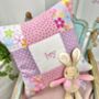 Bright Pink And Purple Name Cushion, thumbnail 1 of 3