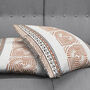 Ethnic Pattern Cushion Cover With Geometric Brown Lines, thumbnail 4 of 7