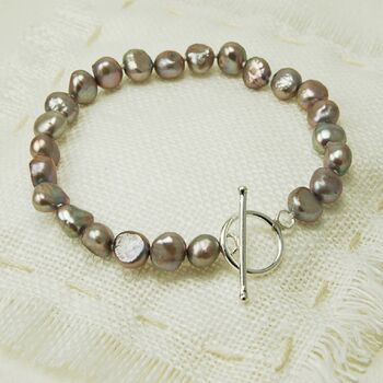 Freshwater Pearl And Sterling Silver Bracelet, 2 of 7