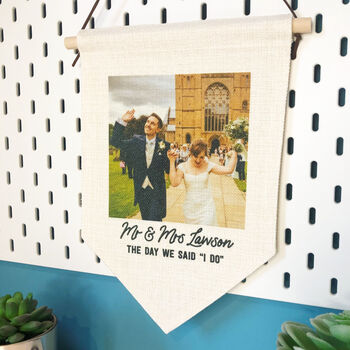 Wedding Or Anniversary Personalised Photo Gift Banner, 9 of 11