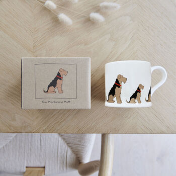 Airedale / Lakeland / Welsh Terrier Mug Dog Lover Gift For Her Or Him, 3 of 12