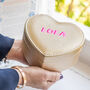Personalised Gold Heart Jewellery Case, thumbnail 1 of 3