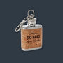 Mini Cork Hipflask 'Ski Hard Apres Harder' | Keyring | Skiing | Ski Slope Accessory, thumbnail 1 of 2