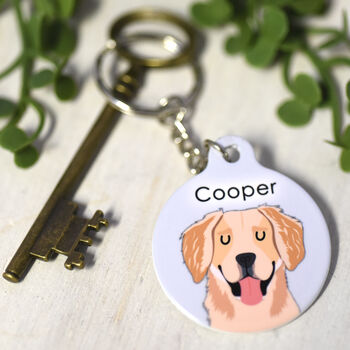 Personalised Cartoon Dog Breed Keyring, 8 of 12