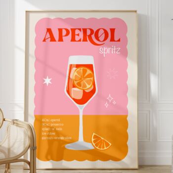 Aperol Spritz Cocktail Print, 2 of 4