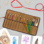 Personalised Leather And Canvas Brush And Pencil Roll, thumbnail 1 of 8