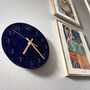Dark Blue Ceramic Wall Clock, thumbnail 5 of 7