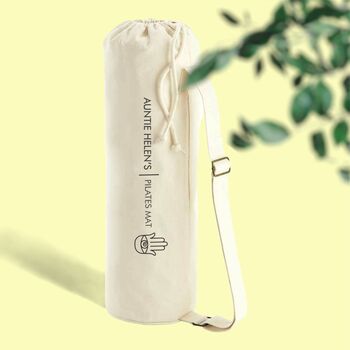 Personalised Organic Cotton Pilates Mat Bag, 2 of 6