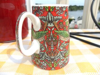 Cream Jug In Red Strawberry Thief Design, 5 of 8