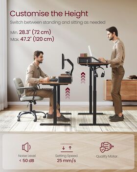 Electric Standing Desk With Built In Power Strip, 4 of 8