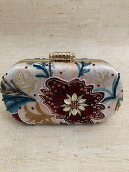 Spring Bloom Handcrafted Oval Clutch, 2 of 5