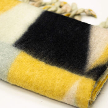 Personalised Colour Block Geometric Chunky Knit Scarf, 8 of 12