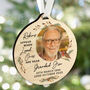 Personalised Robin Photo Memorial Wooden Bauble – Christmas Keepsake, thumbnail 2 of 5