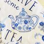 Drink Tea And Be Happy Cotton Tea Towel, thumbnail 2 of 7