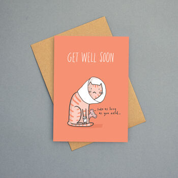 Cat Get Well Card By Sarah Ray | notonthehighstreet.com