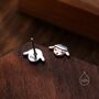 Two Tone Sheep Stud Earrings In Sterling Silver, thumbnail 6 of 11
