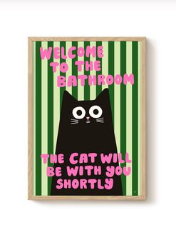 Bathroom Cat Print, 3 of 4