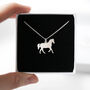 Sterling Silver Horse Necklace, Equestrian Gifts, thumbnail 5 of 8