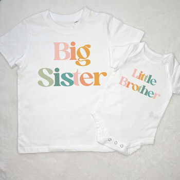 Pastel Rainbow Matching Sibling T Shirts, 3 of 5