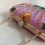 Pink Embroidered Clutch Bag, thumbnail 11 of 11